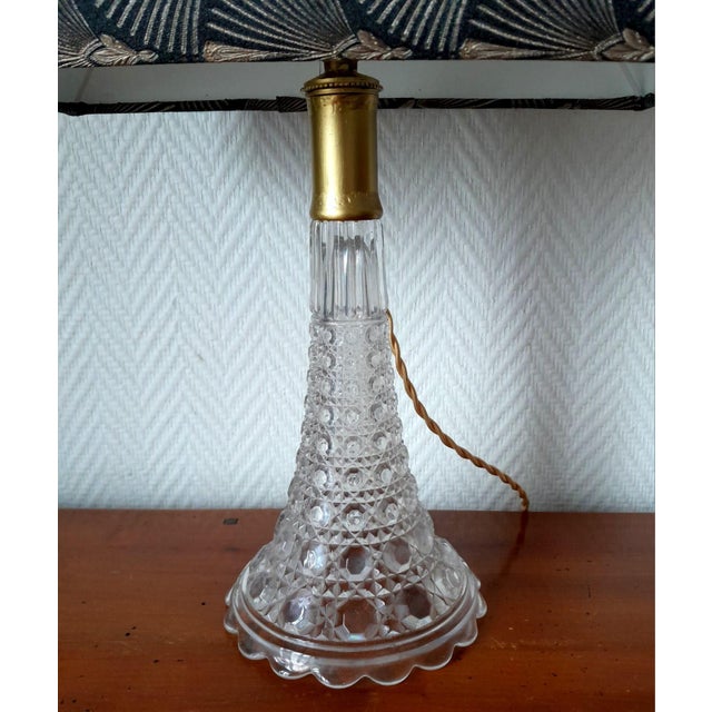 Art Deco Lamp with Custom-Made Rectangular Lampshade, 1950s For Sale - Image 11 of 14