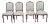 Set of 4 Provincial Fruitwood and Embroidered Ultrasuede Upholstery Side Chairs For Sale