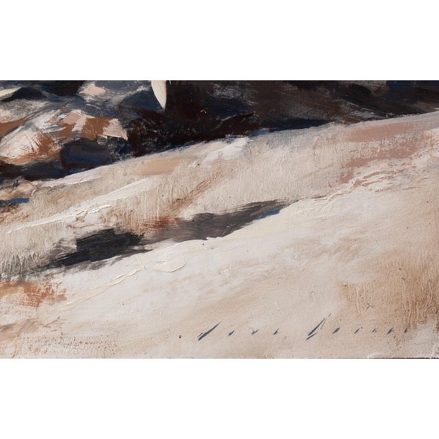 Contemporary The Light That Falls by Jon Doran | Oil on Panel Sheltered Cornish Inlet in Summer For Sale - Image 4 of 10