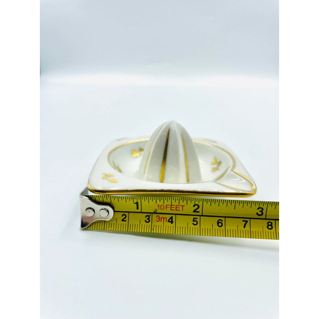 Limoges France Hand-Painted 1930s Petite Citrus Press For Sale - Image 11 of 13