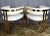 Modern Pair of Leather and Brass Jaime Arm Chairs by Artistic Frame For Sale - Image 3 of 12