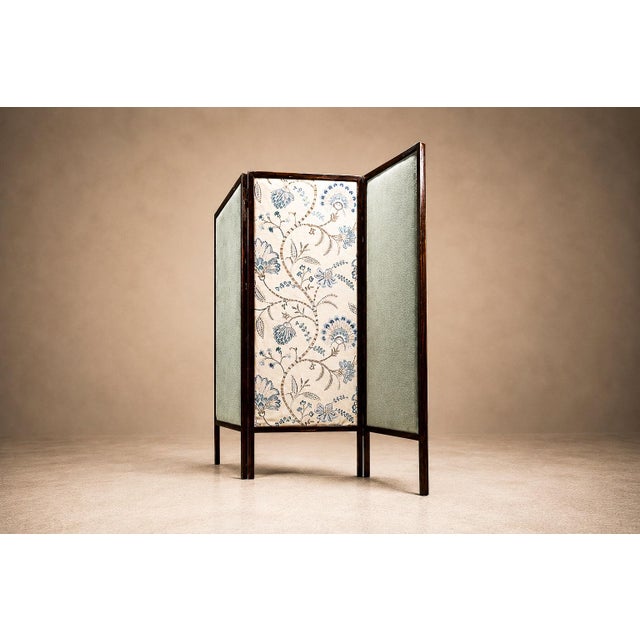 Three-Panel Screen in Brazilian Rosewood & Upholstered Fabrics by Sergio Rodrigues, 1960s For Sale - Image 12 of 15