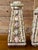 1990s Vintage Handcrafted Coastal Seashell Encrusted Plaster Obelisk Candleholders, Pair For Sale - Image 5 of 12