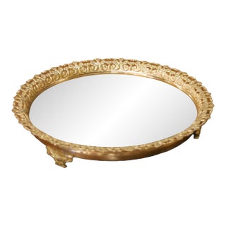 19th Century French Louis XVI Style Bronze and Mercury Glass Plateau Surtout For Sale