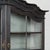 Black 19th Century Danish Black Painted Oak Display Cabinet Vitrine Bookcase For Sale - Image 8 of 16