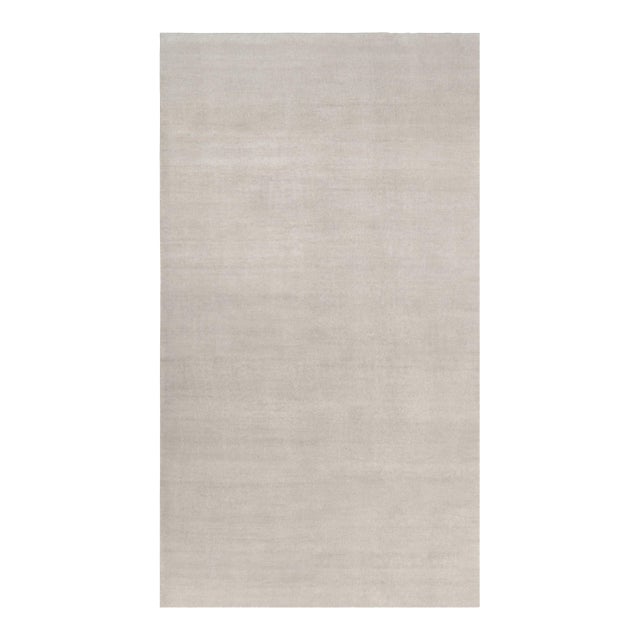 Rug & Kilim’s Oversized Contemporary Textural Solid Rug in Ivory Tones - 10x18 For Sale