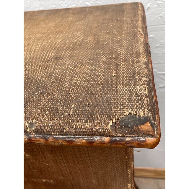 19th Century English Bamboo Sewing Box Side Table W Flared Legs For Sale - Image 11 of 14