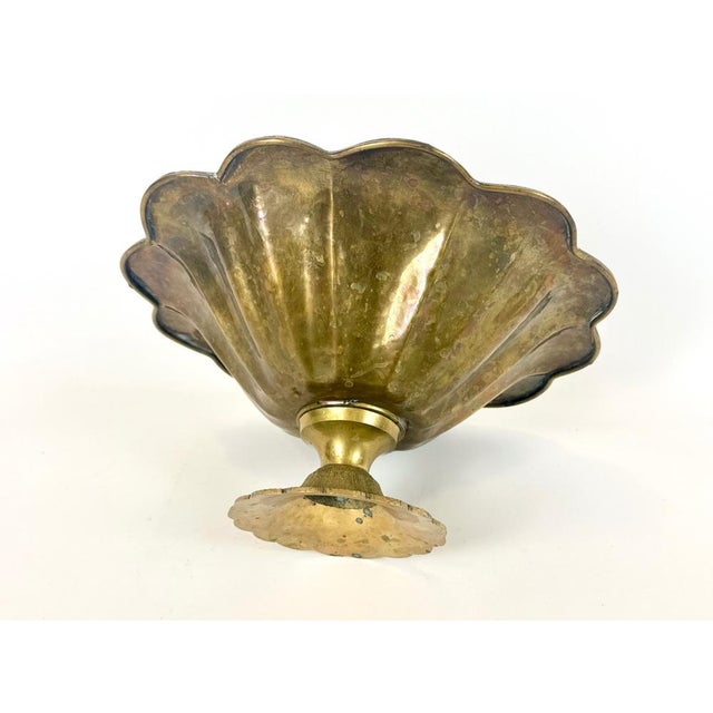 Vintage Brass Fruit Pedestal Bowl, 1960s For Sale - Image 6 of 14