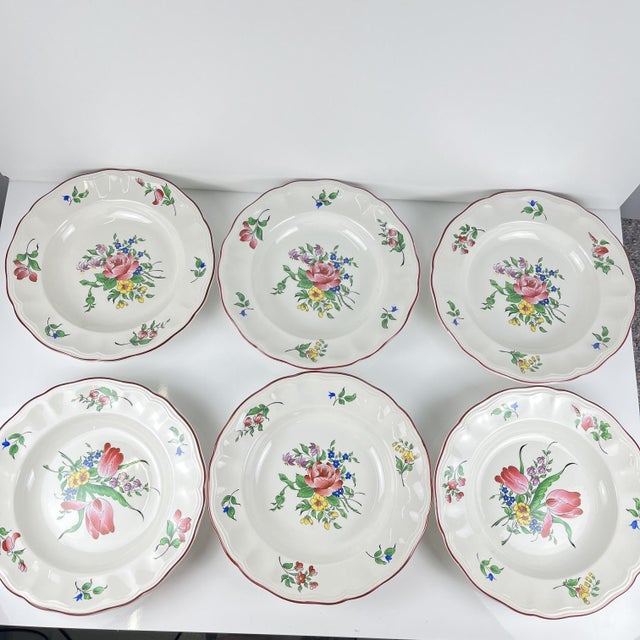 Ceramic Réverbère Soup Plates from KG Lunéville, 1980s, Set of 6 For Sale - Image 7 of 7