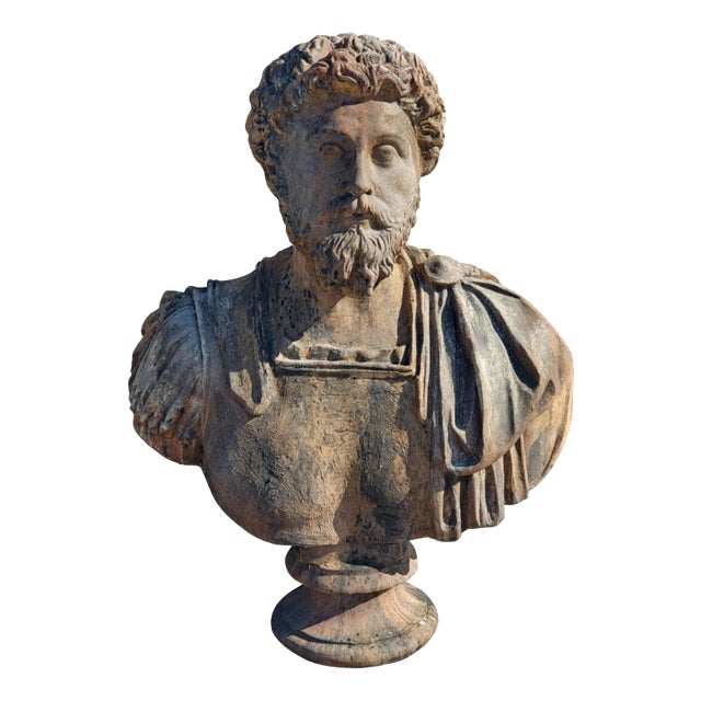 Unknown Artist, Bust of Marcus Aurelius, 21th Century, Terracotta For Sale