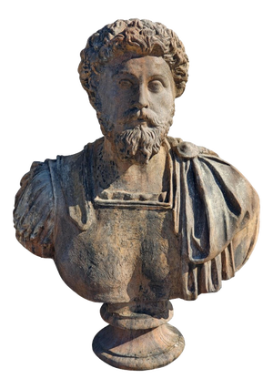 Unknown Artist, Bust of Marcus Aurelius, 21th Century, Terracotta