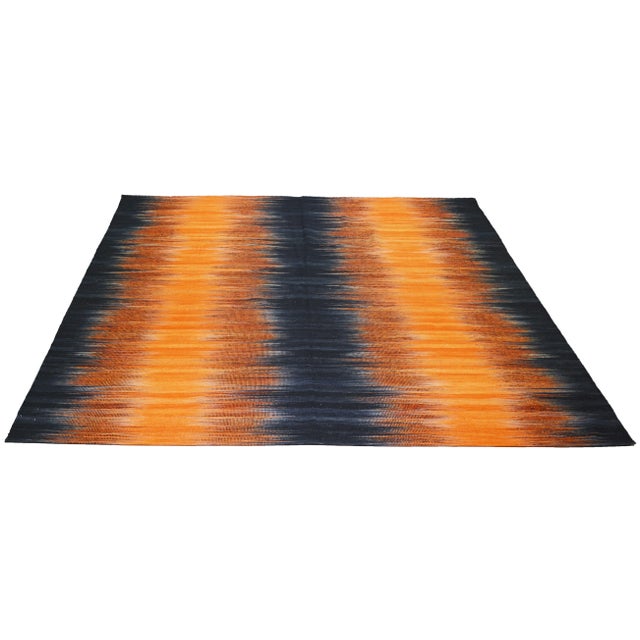 Vintage Mazandaran tribal hand woven kilim with natural colors,organic wool and geometric pattern.