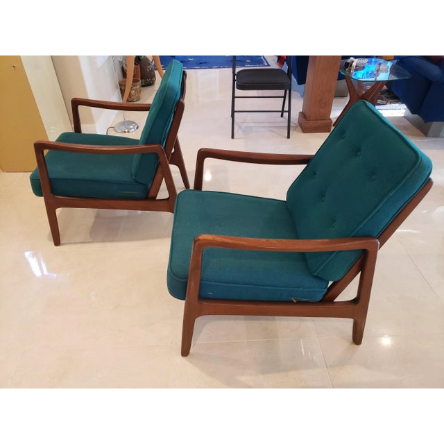 Ole Wanscher Vintage Ole Wanscher for France & Daverkosen Fd-109 Model Lounge Chairs - a Pair For Sale - Image 4 of 12