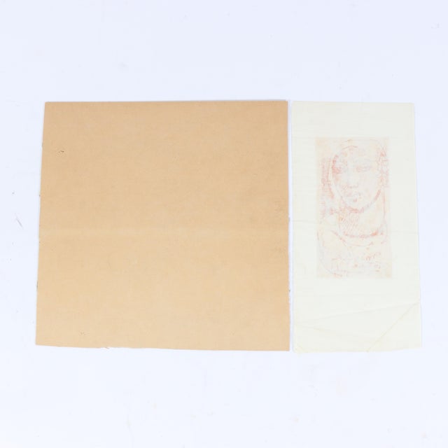 Mid 20th Century Moses Soyer (New York 1899-1974), Female Portrait / Street Scene - Set of 2 For Sale - Image 9 of 9