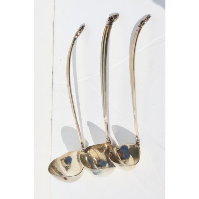 1950s 1950s Georg Jensen Acorn Pattern Laddles 5.5 Ounces - Set of 3 For Sale - Image 5 of 7