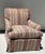 1980s Custom English Club Chair and Ottoman From the Collection of Anthony P. Browne For Sale - Image 5 of 5