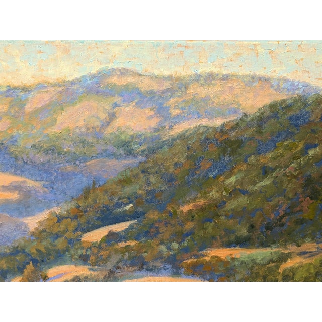 Nancy Paris Pruden "Sonoma Sunset" Contemporary Naturalistic Mountain Landscape Nature Painting, 2020s For Sale - Image 9 of 11