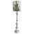 Italian 1970s Chrome "Turned Wood" Style Candlestick Floor Lamp For Sale