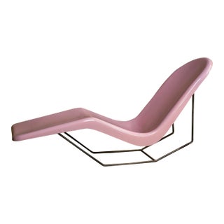 1960s Fibrella Lounge Chair by Le Barron, Powder Pink, Attributed For Sale