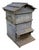 Antique French Blue Wooden Beehive, 1890s For Sale