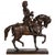 ANTOINE-LOUIS BARYE French, 1796-1875 "Charles VII, The Victorious" Sand-cast dark-brown over medium-brown patinated...