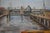 Paint Modern Waterfront Bridge Oil Painting on Canvas For Sale - Image 7 of 8