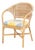 Modern Rattan Upholstered Armchair For Sale