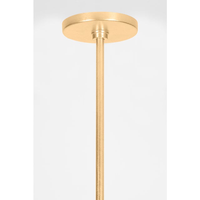 Contemporary Hudson Valley Lighting Brookhaven 22 in. 1 Light Pendant in Vintage Gold Leaf Finish For Sale - Image 3 of 5