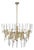 Vintage Italian Brass and Crystal Chandelier, 1970s For Sale