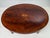 Late 20th Century Hekman Grand Rapids Inlaid Crotch Mahogany Oval Coffee Table For Sale - Image 9 of 14