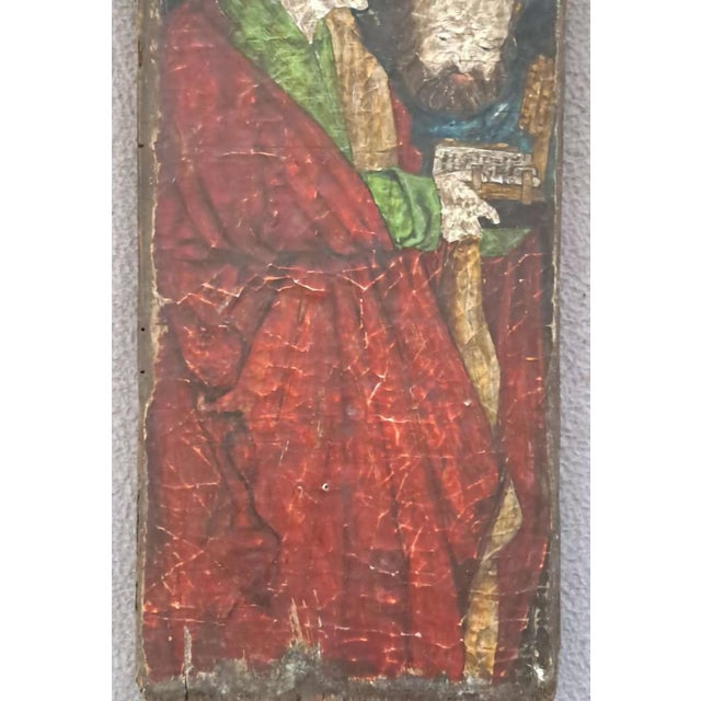 15th Century & Earlier Veneto-Cretan Icon of Saint John the Evangelist (Theologian), Late 15th Century. For Sale - Image 5 of 12