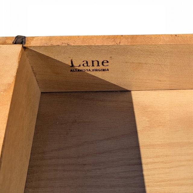 Lane Mid-Century Modern Walnut End Tables or Nightstands - A Pair, Oak For Sale - Image 15 of 17