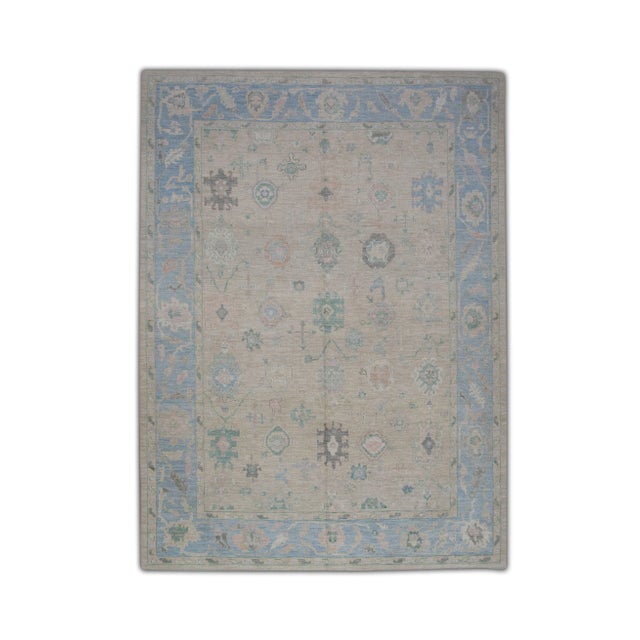 Modern Turkish Oushak Rug 9'8" x 12'8" For Sale In Houston - Image 6 of 6