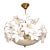 Vintage Murano Style White Milk Glass Basket Chandelier For Sale