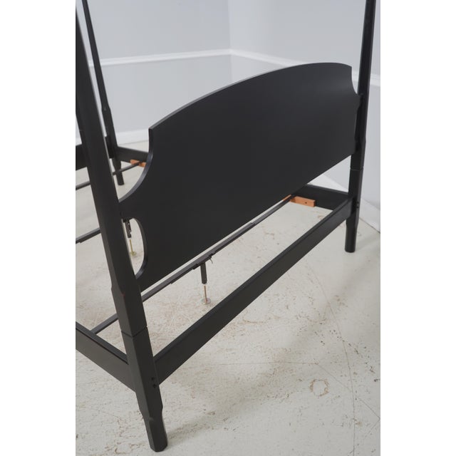 Stickley Black Pencil Point Queen Size Bed For Sale - Image 15 of 17