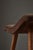 1940s Swedish Modern Birchwood Stool with Curved Seat and Pearl-Studded Brown Velvet, 1940s For Sale - Image 5 of 14