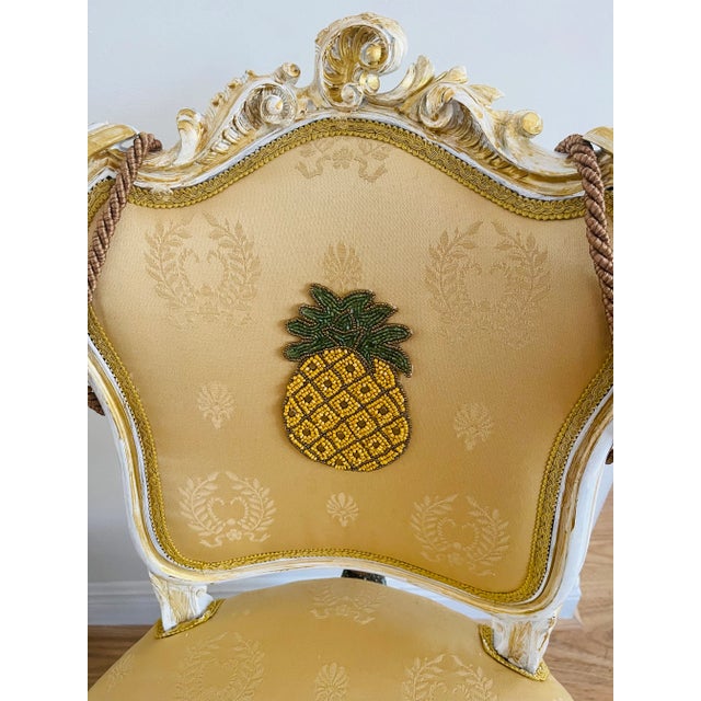 4s Antique French 19 Th C Louis XVI Chairs in MacKenzie Childs Style For Sale - Image 12 of 12