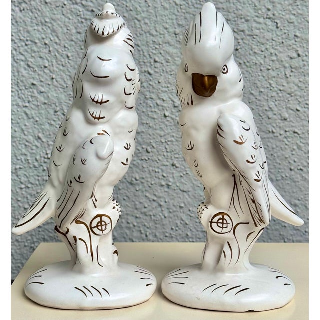 Mid-Century Modern Made in Japan Cockatoo Parrots - A Pair For Sale - Image 12 of 16