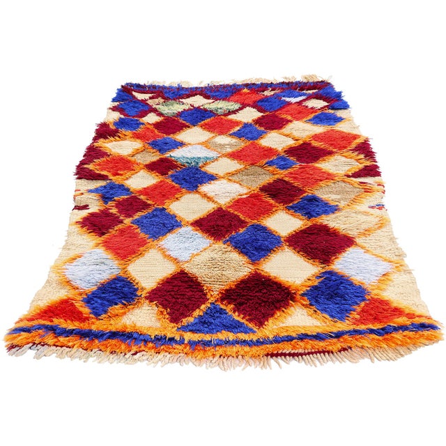 Tribal Vintage Azilal Moroccan Rug, 02'11 X 05'10 For Sale - Image 3 of 10