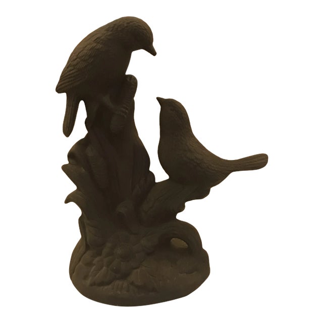 Mid - Century Mikes Mold Black Bisque Ceramic Bird Sculpture For Sale