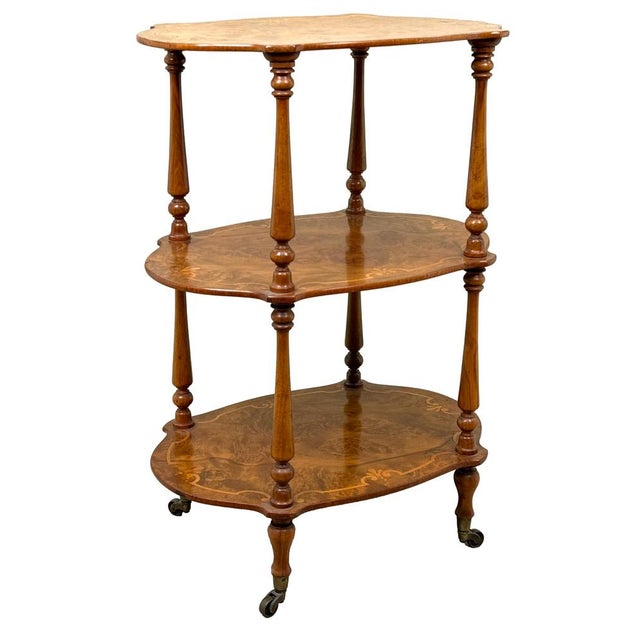 Small Antique Burr Walnut Étagère, 1860 For Sale - Image 11 of 15