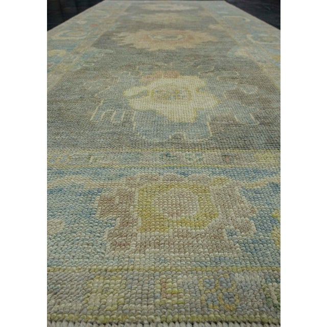 Early 21st Century Turkish Oushak Rug 3'11" x 9'5" #18038 For Sale - Image 5 of 8