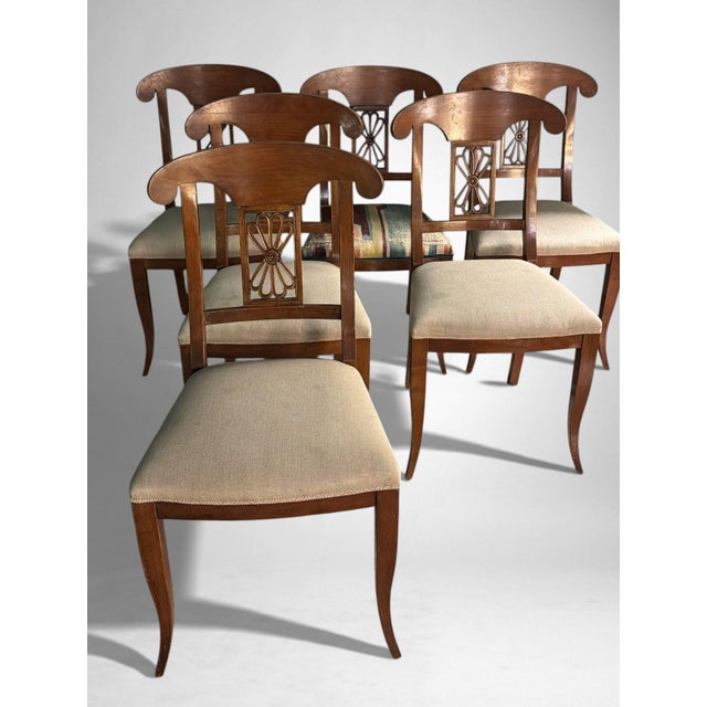 Early 20th Century Early 20th Century Biedermeier Style Set of Six Austrian Chairs For Sale - Image 5 of 18