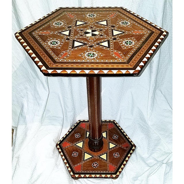 1960s 1960s Vintage Inlaid Moroccan Side Table For Sale - Image 5 of 10
