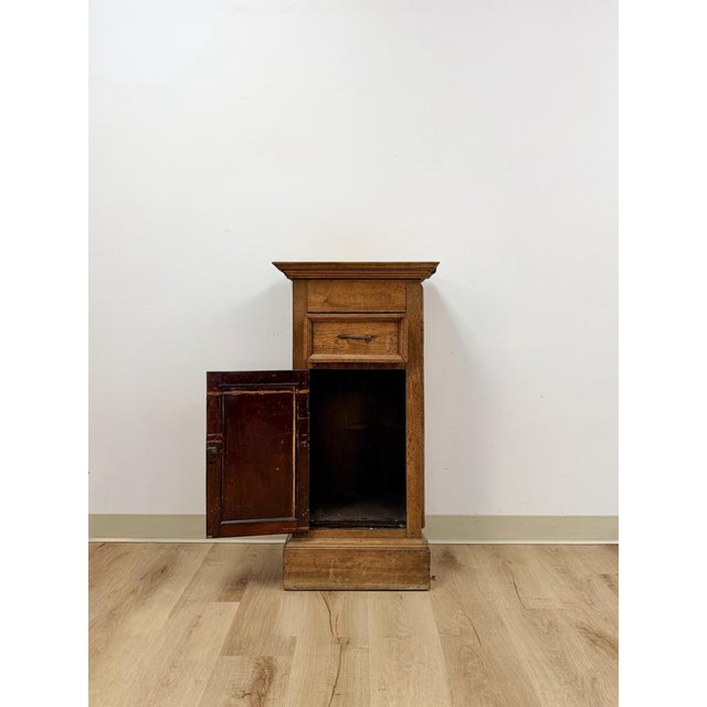 Antique Pedestal Primitive Rustic Provincial European Wood Display Stand For Sale - Image 10 of 13