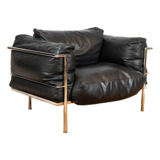 1980s Le Corbusier Attr. Lc3 Grand Modele Lounge Chair For Sale