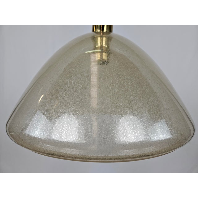 Mid-Century Modern Italian Pendant Light in Pulegoso Glass, 1970s For Sale - Image 3 of 18
