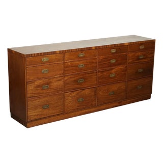 Military Campaign Merchants Counter Sideboard For Sale