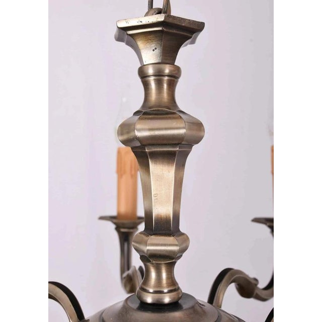 2000 - 2009 Metal Eight-Armed Chandelier, 1950s For Sale - Image 5 of 5
