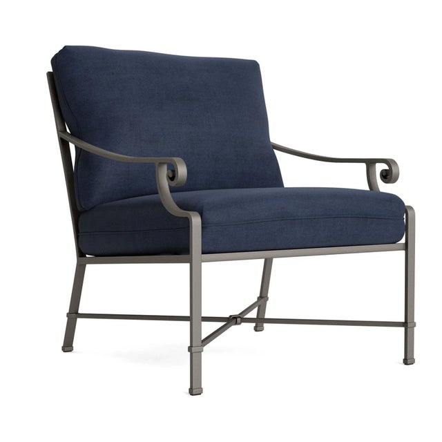 Brown Jordan Venetian Lounge Chair, Mica frame with Fusion Neptune fabric For Sale - Image 12 of 12